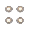 QAZQA Xena spot encastré - set de 4 - 8x8cm - IP44 - rond - acier SW1210683