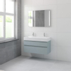 Bruynzeel Roma badmeubelset 100x60.5x46cm met softclose inclusief spiegel fjord groen SW384839 Bruynzeel Roma badmeubelset 100x60.5x46cm met softclose inclusief spiegel fjord groen SW384839