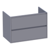Saniclass New Future wastafelonderkast 80x46x55cm 2 softclose greeploze lades met 1 sifonuitsparing MDF mat Grijs SW372506 Saniclass New Future wastafelonderkast 80x46x55cm 2 softclose greeploze lades met 1 sifonuitsparing MDF mat Grijs SW372506