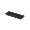 INK Post wastafel - 120x45x1cm - 2 wasbakken - 0 kraangaten - keramiek Lauren black mat SW693438