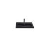 H&R Badmeubelen Djazz Wastafel - 61x45.5x4cm - 1 kraangat - keramiek zwart mat SW235606
