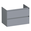 BRAUER Inspire wastafelonderkast 80 2 softclose lades - greeploos - 1 sifon uitsparing - mat grijs SW1200727