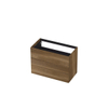 INK Meuble sous-lavabo - 90x45x65cm - 2 tiroirs - push to open - avec façades droites en applique - chêne - Aqua SW352490