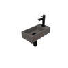 Ink Versus pack lave-mains – 36 x 18 x 9 cm – quartz gris – perçage à droite – robinet noir mat SW352417
