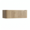H&R Badmeubelen Juice Wastafelonderkast - 120x45x40cm - afgeronde hoeken - 3D-front - 1 lade - geïntegreerde greep - french oak SW1259220