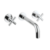Crosswater MPRO Crosshead Robinet lavabo encastrable 3 trous - avec poignée croix - chrome SW648391
