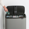 Brabantia Bo Touch Bin Poubelle - 3x11 litres - 3 seau intérieur en plastiques - mineral concrete grey SW1117527