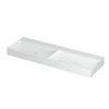 Ink United wastafel - 140x45x11cm - 2 wasbakken - zonder kraangat - glans wit SW207366