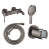 Grohe Essence Badset - badkraan - handdouche - handdouchehouder - doucheslang - hard graphite (antraciet) SW1574561