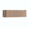 H&R Badmeubelen Juice Wastafelonderkast - 140x45x40cm - linkerhoek afgerond - 3D-front - 2 lades - geïntegreerde greep - rockford oak SW1260198