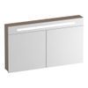 BRAUER Promise armoire de toilette - 120x70x15cm -- avec éclairage 2 portes miroir moka mat SW1203705