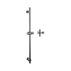 Fortifura Calvi Glijstang - 90cm - met geïntegreerde - wandaansluitbocht - geborsteld gunmetal (antraciet) SW1413838