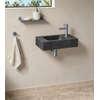 Fortifura Fuente kit lave-mains - 40x22x9cm - trou robinet droite - avec robinet inox - noir SW1111552