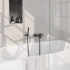 BRAUER Stripe Mitigeur thermostatique de douche - SET 03 - apparent - support mural - douchette sur barre - flexible de douche - gunmetal brossé PVD SW1434968