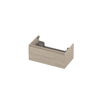 INK Meuble sous-lavabo - 80x45x35cm - 1 tiroir - sans poignée - listel en bois - MFC Chêne ivoire SW798467