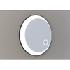 Thebalux Spiegel M07 - rond decoratieve vormgeving - voorzien van directe LED rondom - in mat zwart kader - vergrootspiegel - kleurwissel - dimfunctie - spiegelverwarming - memory - sensor SW1116489