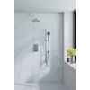 Fortifura Calvi Inbouw Regendoucheset - thermostatisch - wandarm - glijstang - 30cm - hoofddouche - ronde handdouche - gladde doucheslang - hoogglans chroom SW1412073
