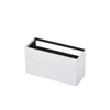 INK P2o Wastafelonderkast - 120x45x65cm - 2 lades - push to open - met rechte opdekfronten - MDF lak - Hoogglans wit SW207458