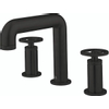 Crosswater Union Mitigeur lavabo - poignées roues - 3 trous - mural - Noir mat SW968273