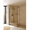 Riho Define paroi de douche - 120x200cm - forme L - verre transparent avec cadre - 6mm - gauche - cuivre mat SW1185419