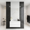 MONDIAZ DENTA Ensemble de meuble salle de bain - 80cm - 2 tiroirs - lavabo centré - 1 trou de robinet - Solid surface talc SW411403 MONDIAZ DENTA Ensemble de meuble salle de bain - 80cm - 2 tiroirs - lavabo centré - 1 trou de robinet - Solid surface talc SW411403