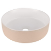 Differnz MIRA Vasque à poser - 36x12cm - céramique - beige/blanc SW1236912