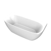 Arcqua Tira baignoire semi-autoportante - 170x80cm - back to wall - acrylique - blanc brillant SW1467733