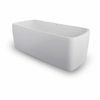Duravit Qatego Rechthoekig - vrijstaand bad - 180x80cm - inclusief af- en overloopgarnituur - mat wit SW999966