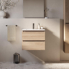 Brauer Core Series badkamermeubelset - 60x45x52cm - wastafel Frost - forest wheat SW1601164