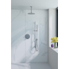 Fortifura Calvi Inbouw Regendoucheset - rond - thermostatisch - plafondarm - glijstang - 25cm - hoofddouche - staaf handdouche - metalen doucheslang - hoogglans chroom SW1244407