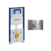 Geberit Duofix Element - UP320 - QeramiQ metal bedieningsplaat - wand - 112cm - ronde knoppen - metaal - steel rvs SW976099