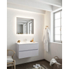 Mondiaz VICA Ensemble de meuble de salle de bain - 80cm - meuble sous-vasque cale - 2 tiroirs - lavabo cloud milieu - 1 trou de robinet - version XL 60cm haut SW1091115