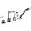 AXOR Citterio kleurset voor 4 gats badrandkraan met rechte greep zonder plaat chroom 0467309 AXOR Citterio kleurset voor 4 gats badrandkraan met rechte greep zonder plaat chroom 0467309