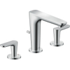 AXOR Citterio C wastafelkraan - cubic cut - 3-gats - voorsprong 13.5cm - met trekwaste - chroom SW1152097