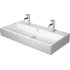 Duravit Vero air Wastafel - geslepen - met 2x1 kraangat - met overloop - 100x47cm - met wondergliss - inclusief bevestiging - wit SW156941