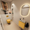 MONDIAZ TURE-DLUX Meuble toilette - 40cm - Ocher - EDEN - vasque Ostra - position droite - sans trou de robinet SW1104928