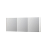 INK SPK1 Spiegelkast - 160x14x60cm - 3 deuren - dubbelzijdige Spiegel - schakelaar en stopcontact - MDF lak wit hoogglans SW493906