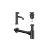 IVY Pact Ensemble pour lave-mains - posé - bas - bouchon always open - Noir chrome PVD SW1031654