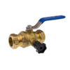 Vsh Premium vanne à bille 2x compression 15 mm avec vidange en laiton GA49436