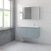 Bruynzeel Matera badmeubelset 56.5x120x50cm 1 kraangat 1 wasbak 4 lades met spiegelkast met softclose composite fjord groen SW384461 Bruynzeel Matera badmeubelset 56.5x120x50cm 1 kraangat 1 wasbak 4 lades met spiegelkast met softclose composite fjord groen SW384461