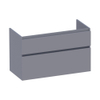 Saniclass Advance Onderkast 99x60x45.5cm Greeploos 2 lades 1 sifonuitsparing MDF Mat Grijs SW421282 Saniclass Advance Onderkast 99x60x45.5cm Greeploos 2 lades 1 sifonuitsparing MDF Mat Grijs SW421282