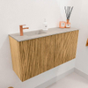 Mondiaz JOYA-DLUX 80cm toiletmeubel - kleur Oak - Wastafel FAYE positie Links 1 kraangat kleur Opalo. SW1422165