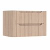 H&R Badmeubelen Juice Meuble sous-vasque - 80x45x50cm - coins arrondis - 2 tiroirs - poignée intégrée - Rockford oak SW1488588