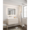 Mondiaz VICA Meuble Linen avec 2 tiroirs 100x50x45cm vasque lavabo Cloud gauche sans trou de robinet SW411008