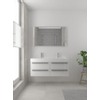 Bruynzeel Bando badmeubelset 120x45cm 2 kraangaten 2 wasbakken 4 lades met spiegel met softclose Composiet glans wit SW383306 Bruynzeel Bando badmeubelset 120x45cm 2 kraangaten 2 wasbakken 4 lades met spiegel met softclose Composiet glans wit SW383306