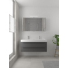 Bruynzeel Bando badmeubelset 120x45cm 2 kraangaten 1 wasbak 2 lades met spiegelkast met softclose Composiet grafiet SW383315 Bruynzeel Bando badmeubelset 120x45cm 2 kraangaten 1 wasbak 2 lades met spiegelkast met softclose Composiet grafiet SW383315