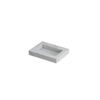 INK Pitch wastafel - 60x45x9cm - 1 wasbak - 0 kraangaten - drain keramiek Calacatta mat SW693203