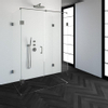 Saniclass Create douchecabine XL 80x140cm profielloos met antikalk en 8mm veiligheidsglas geborsteld RVS SW223693 Saniclass Create douchecabine XL 80x140cm profielloos met antikalk en 8mm veiligheidsglas geborsteld RVS SW223693