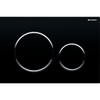 Geberit Sigma20 bedieningsplaat - 2-toets spoeling - ronde knoppen - zwart/glans chroom/zwart - dualflush - glans zwart SW53746