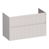 BRAUER Delight Wavy meuble sous-lavabo 100 2 tiroirs à fermeture douce - sans poignée - 1 découpe pour siphon - sable mat SW1199531